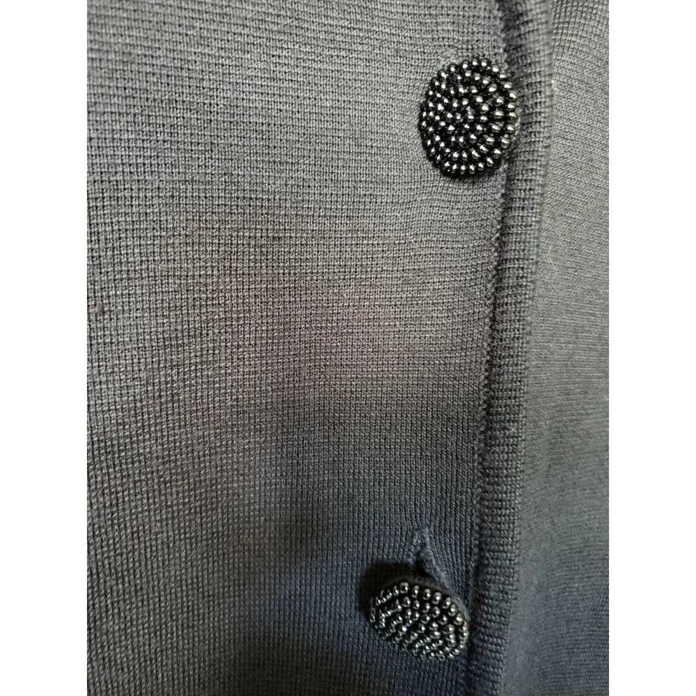 Woman's Theomiles  Black sweater with beaded sleeves sz M